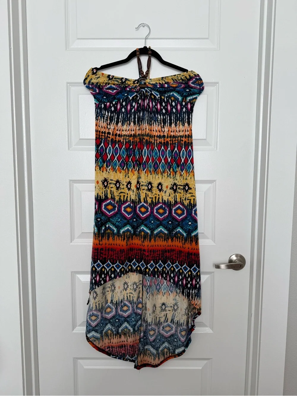 Copper Key Tie Dye Aztec colors Maxi Dress - Picture 1 of 3